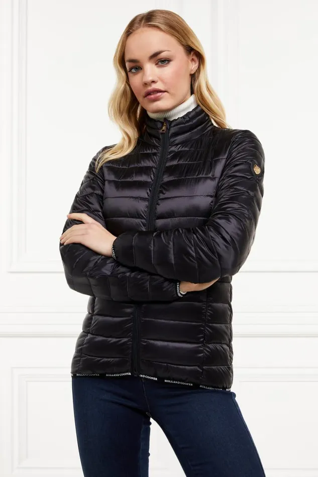 WomenEquestrian Jackets Holland Cooper Hawling Packable Jacket Black