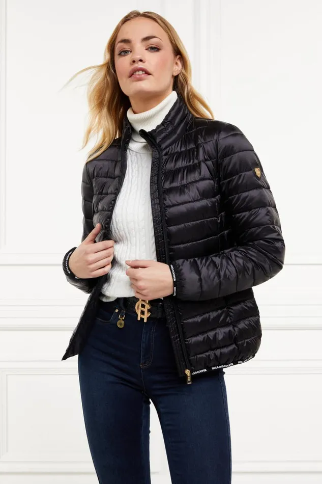 WomenEquestrian Jackets Holland Cooper Hawling Packable Jacket Black WomenEquestrian Jackets Holland Cooper Hawling Packable Jacket Black