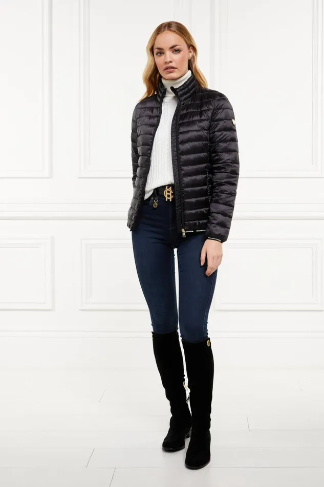 WomenEquestrian Jackets Holland Cooper Hawling Packable Jacket Black WomenEquestrian Jackets Holland Cooper Hawling Packable Jacket Black