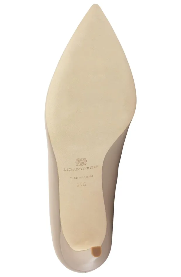 Women Evening Bruno Magli Telma Leather PointedToe PumpNatural