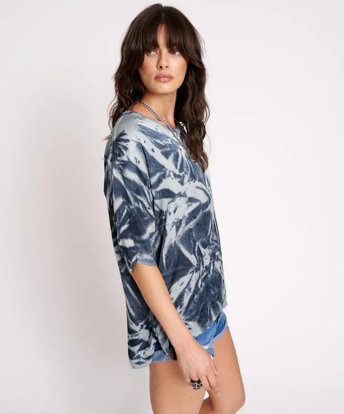 Women FIRE FLIES OVERSIZED SATIN TEE One Teaspoon Tees and Tanks