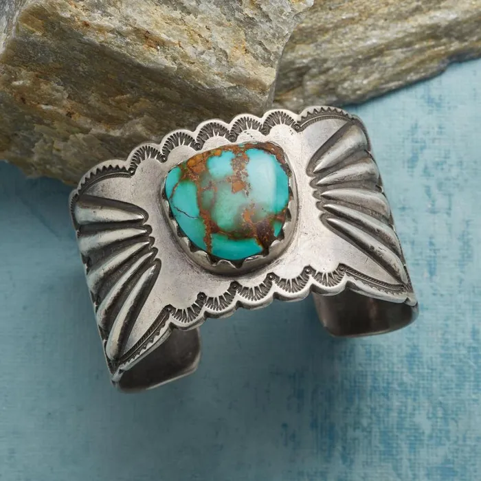 Women Flight and Beauty Turquoise Cuff Sundance Catalog Bracelets