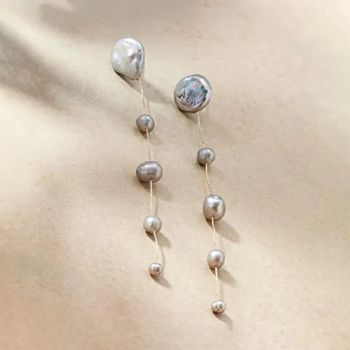 Women Free Fall Pearl Earrings Sundance Catalog Earrings