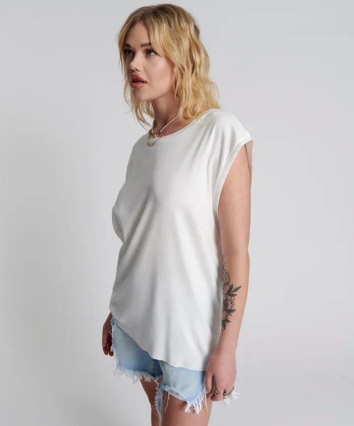 Women FRESH WHITE BAMBOO LOGO UNISEX TANK One Teaspoon Tees and Tanks Women FRESH WHITE BAMBOO LOGO UNISEX TANK One Teaspoon Tees and Tanks