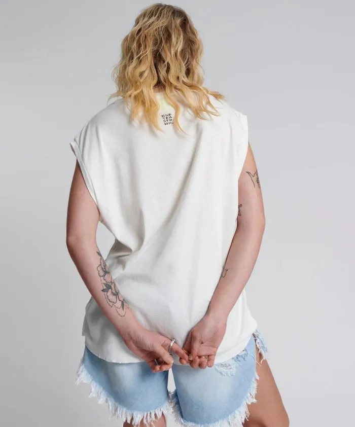 Women FRESH WHITE BAMBOO LOGO UNISEX TANK One Teaspoon Tees and Tanks Women FRESH WHITE BAMBOO LOGO UNISEX TANK One Teaspoon Tees and Tanks
