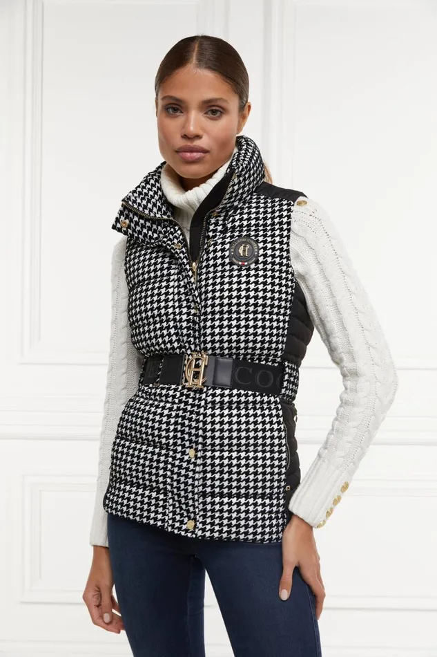 Women Gilets Holland Cooper Valais Quilted Gilet Houndstooth