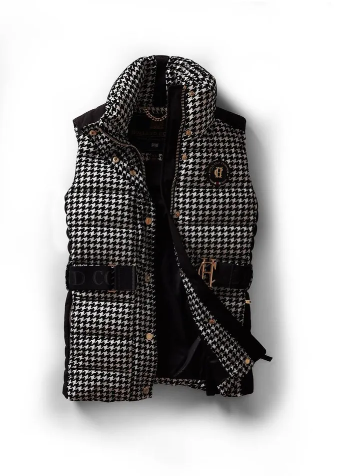 Women Gilets Holland Cooper Valais Quilted Gilet Houndstooth Women Gilets Holland Cooper Valais Quilted Gilet Houndstooth
