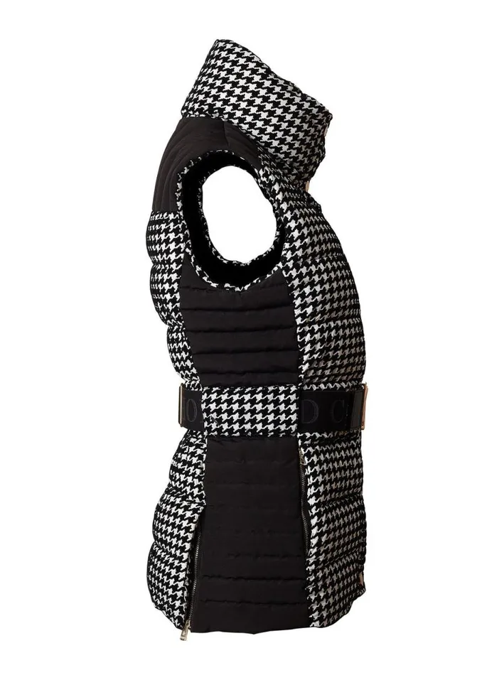 Women Gilets Holland Cooper Valais Quilted Gilet Houndstooth Women Gilets Holland Cooper Valais Quilted Gilet Houndstooth
