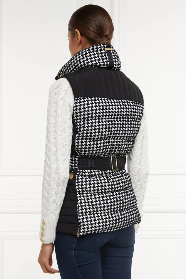 Women Gilets Holland Cooper Valais Quilted Gilet Houndstooth Women Gilets Holland Cooper Valais Quilted Gilet Houndstooth