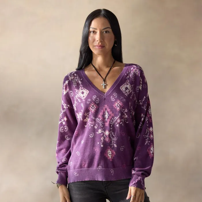 Women Glissade Sweater Plum Sundance Catalog Sweaters