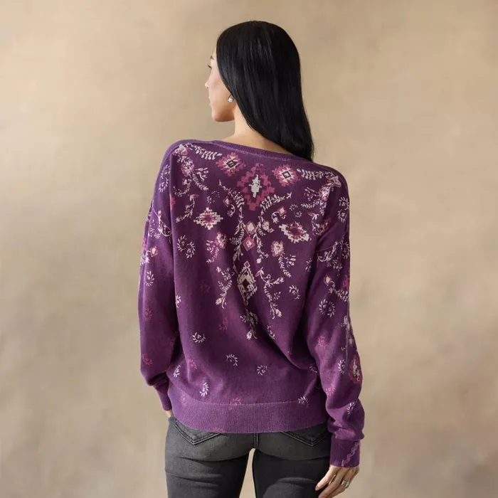 Women Glissade Sweater Plum Sundance Catalog Sweaters