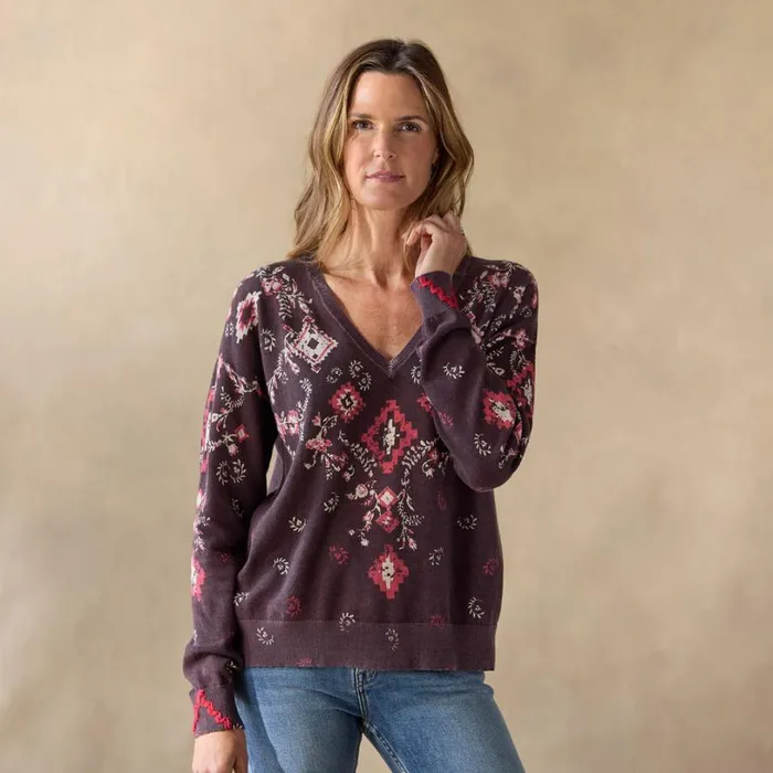 Women Glissade Sweater Plum Sundance Catalog Sweaters
