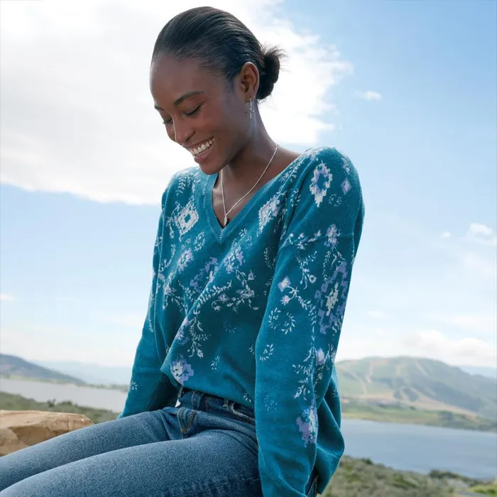Women Glissade Sweater Plum Sundance Catalog Sweaters