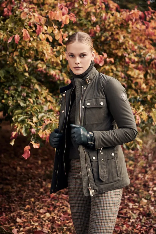 Women Gloves Holland Cooper Monogram Leather Gloves Racing Green