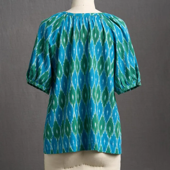 Women Graceful Days Ikat Top Blue Ikat Sundance Catalog Tops Women Graceful Days Ikat Top Blue Ikat Sundance Catalog Tops