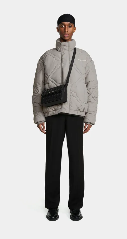 Women Grey Flannel Runako Puffer Jacket Daily Paper Jackets Women Grey Flannel Runako Puffer Jacket Daily Paper Jackets