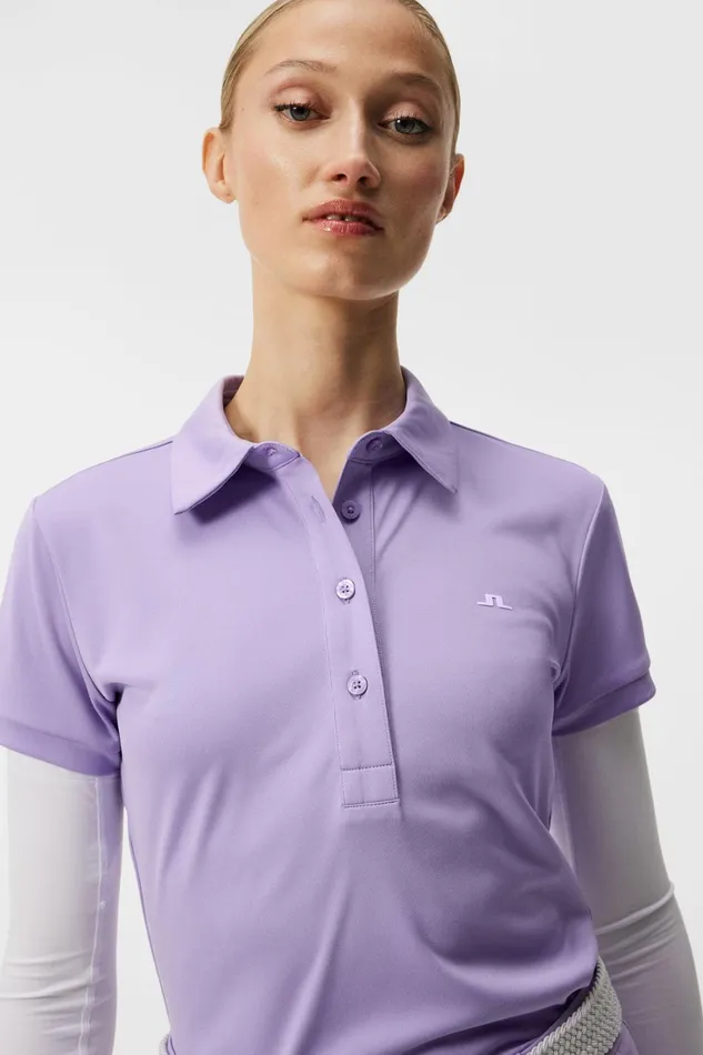 Women Hailey Polo Sand Verbena JLindeberg Polo Shirts Women Hailey Polo Sand Verbena JLindeberg Polo Shirts