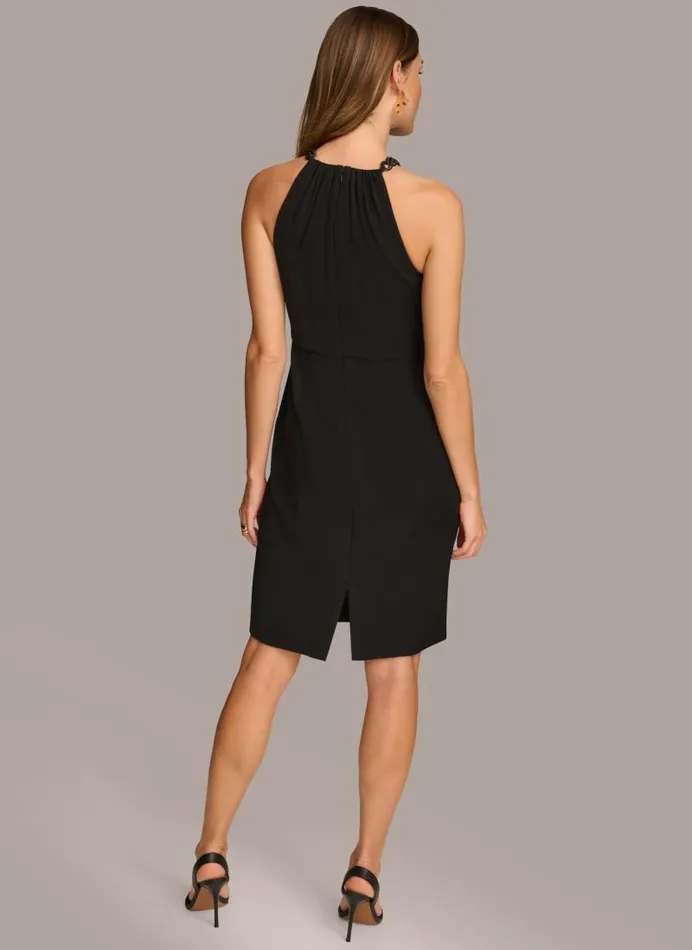 Women HALTER NECK DRESS Black Donna Karan New York Dresses And Jumpsuits