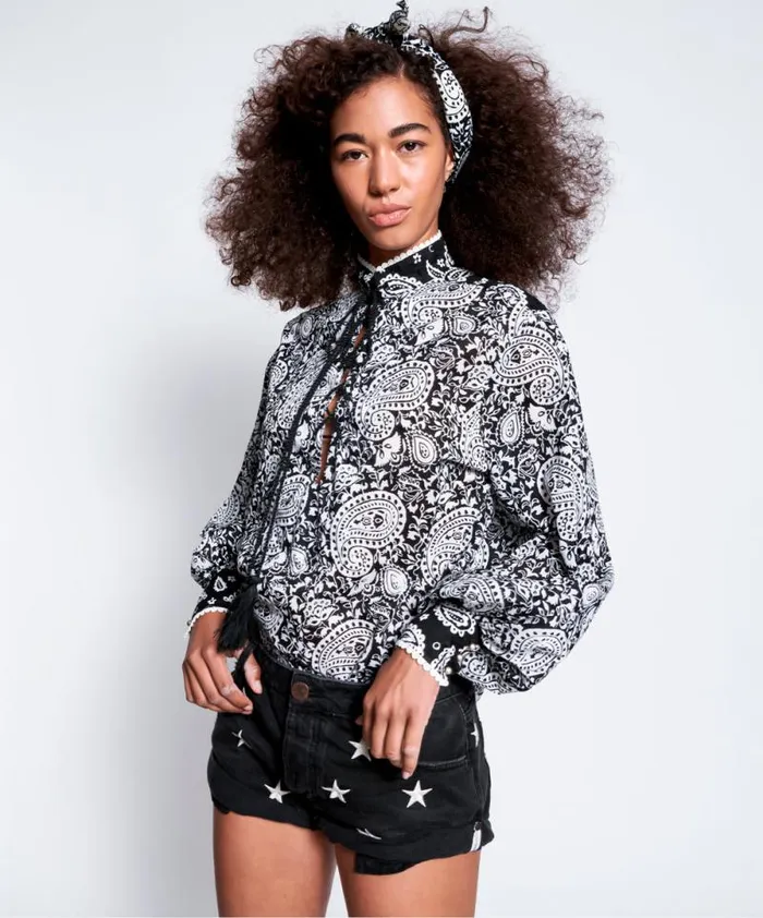 Women HAND BATIK PASILEY RHIANNON TOP One Teaspoon Tops Women HAND BATIK PASILEY RHIANNON TOP One Teaspoon Tops