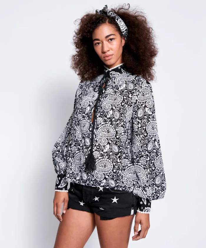 Women HAND BATIK PASILEY RHIANNON TOP One Teaspoon Tops Women HAND BATIK PASILEY RHIANNON TOP One Teaspoon Tops