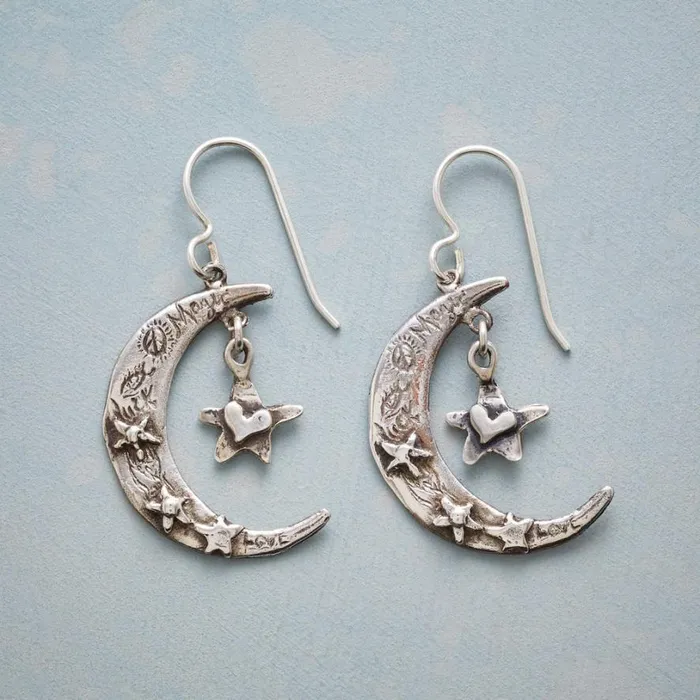 Women Heartfelt Moon Earrings Sundance Catalog Earrings