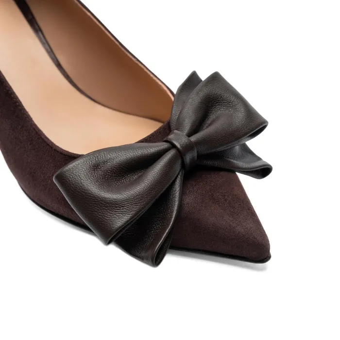 Women Heels Bruno Magli Nadia Pump Brown Suede