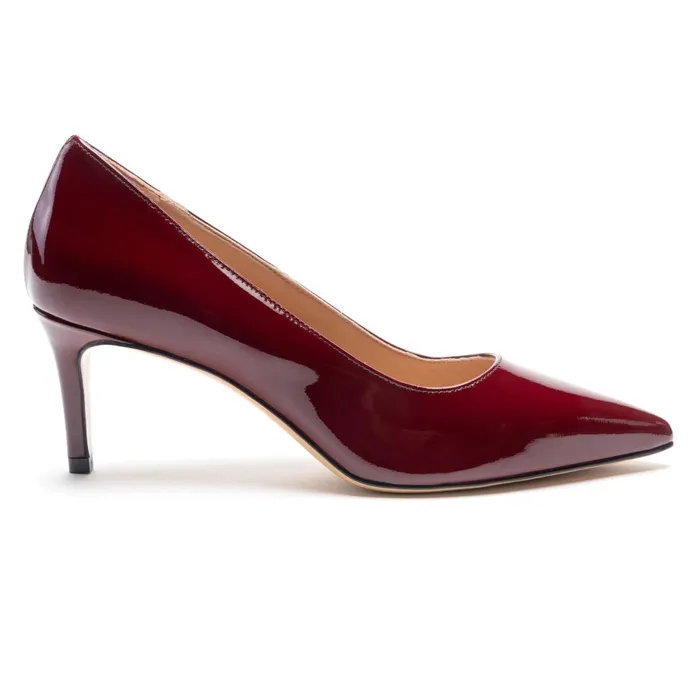 Women Heels Bruno Magli Tara Bordeaux Patent Pump