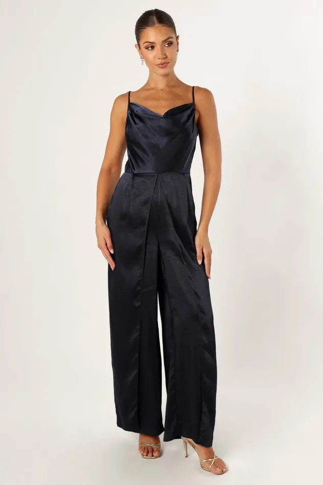 Women Henry Jumpsuit Navy Jumpsuits and Rompers Petal and Pup
