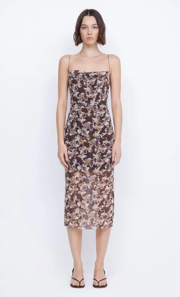 Women HERLANI SINGLET MIDI DRESS 8211 HIBISCUS CHOC Bec Bridge Midi Dresses