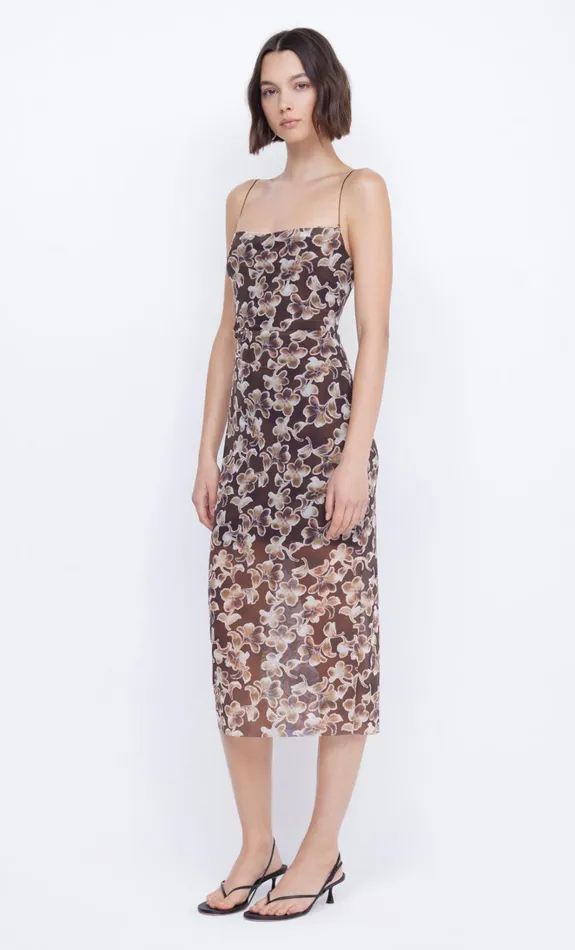Women HERLANI SINGLET MIDI DRESS 8211 HIBISCUS CHOC Bec Bridge Midi Dresses