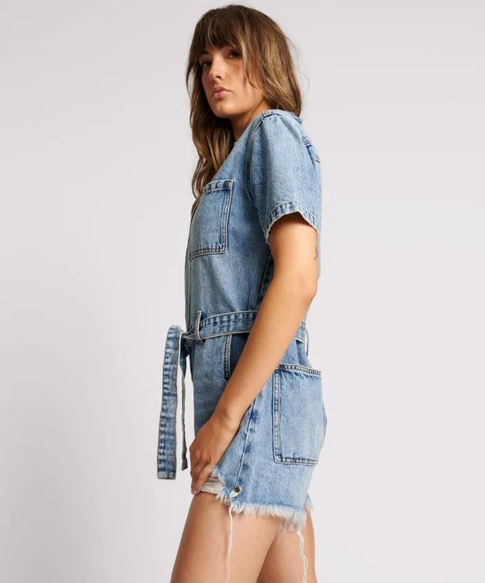 Women HOLLYWOOD NIGHT MOVERS DENIM JUMPSUIT One Teaspoon Denim Jumpsuits Women HOLLYWOOD NIGHT MOVERS DENIM JUMPSUIT One Teaspoon Denim Jumpsuits