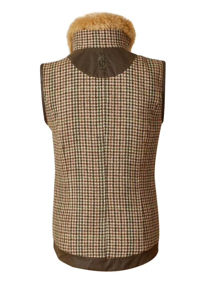 Women In Stock Tailoring Holland Cooper Aviator Gilet Hailes Green Tweed