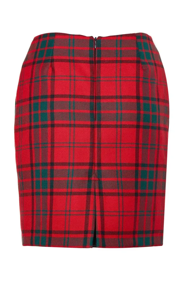 Women In Stock Tailoring Holland Cooper Chelsea Skirt Red Tartan