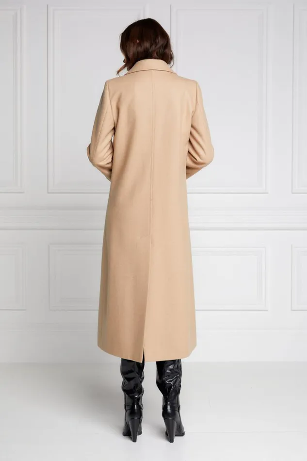 Women In Stock Tailoring Holland Cooper Double Breasted Coat Camel