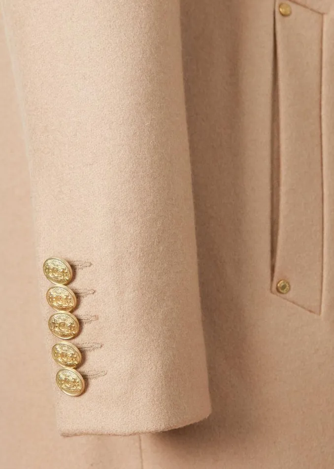 Women In Stock Tailoring Holland Cooper Double Breasted Coat Camel
