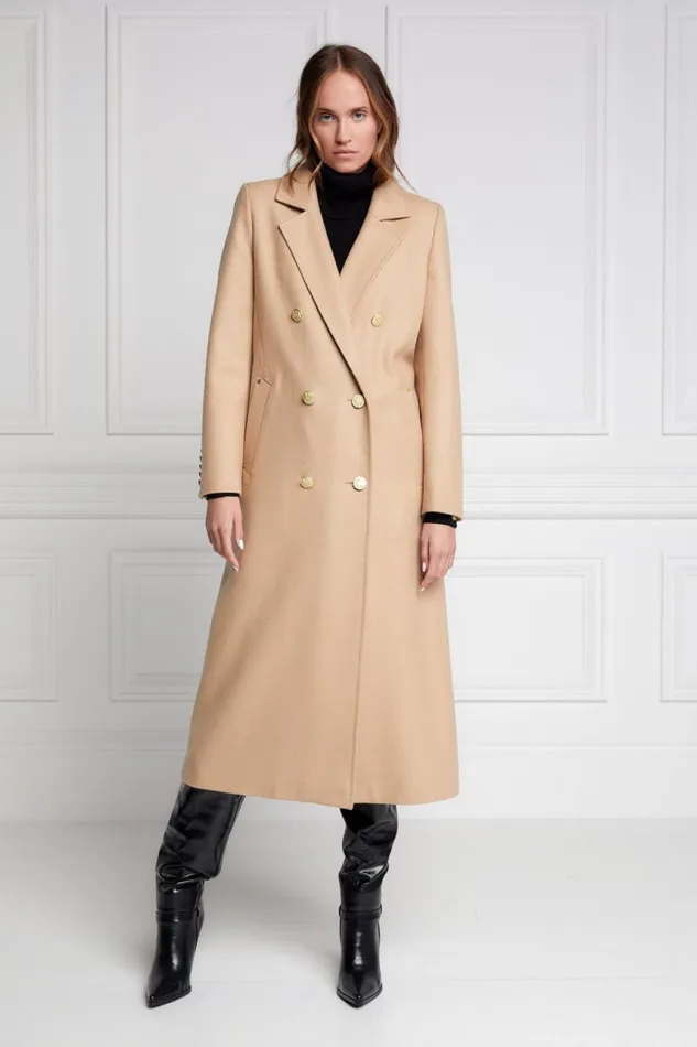 Women In Stock Tailoring Holland Cooper Double Breasted Coat Camel