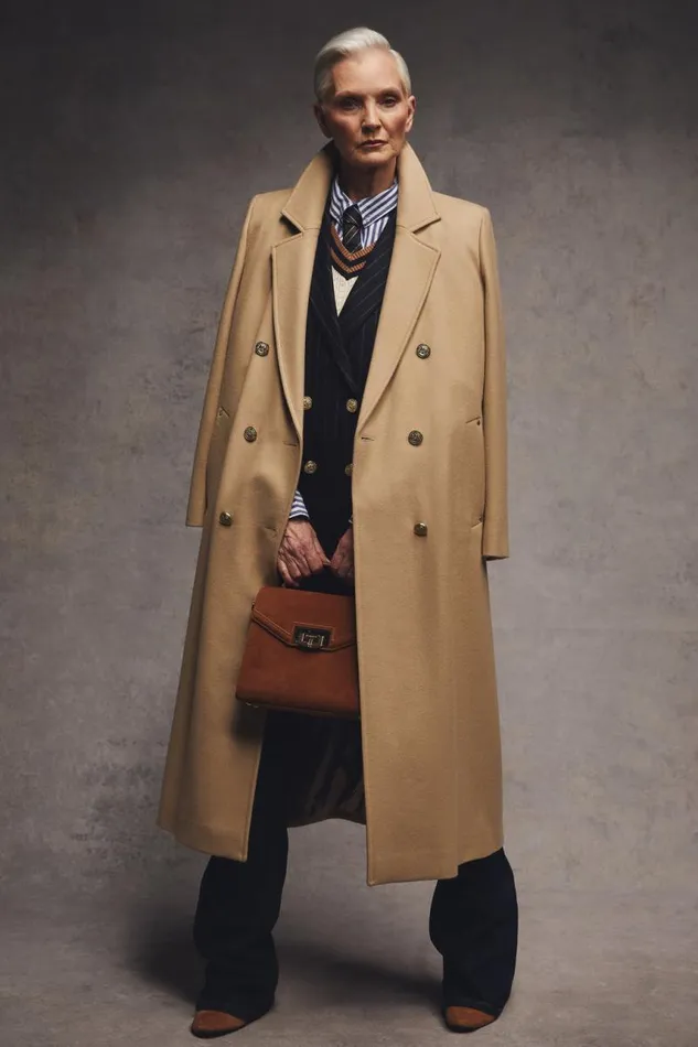 Women In Stock Tailoring Holland Cooper Double Breasted Coat Camel