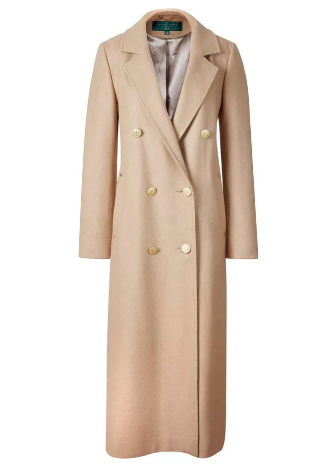 Women In Stock Tailoring Holland Cooper Double Breasted Coat Camel