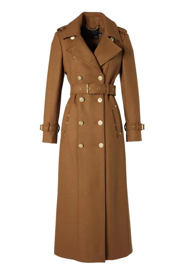 Women In Stock Tailoring Holland Cooper Full Length Chelsea Trench Coat Dark Camel