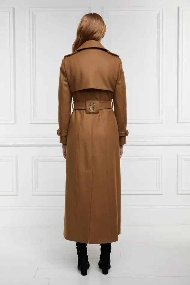Women In Stock Tailoring Holland Cooper Full Length Chelsea Trench Coat Dark Camel