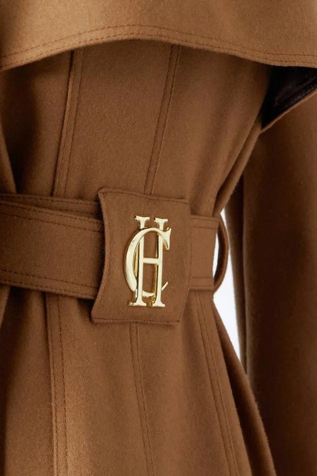 Women In Stock Tailoring Holland Cooper Full Length Chelsea Trench Coat Dark Camel