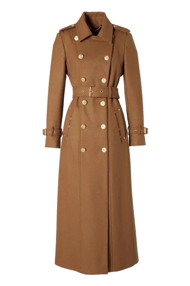 Women In Stock Tailoring Holland Cooper Full Length Chelsea Trench Coat Dark Camel