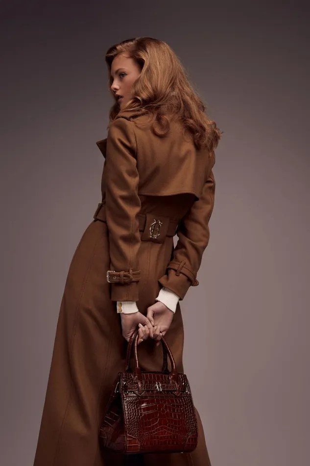 Women In Stock Tailoring Holland Cooper Full Length Chelsea Trench Coat Dark Camel
