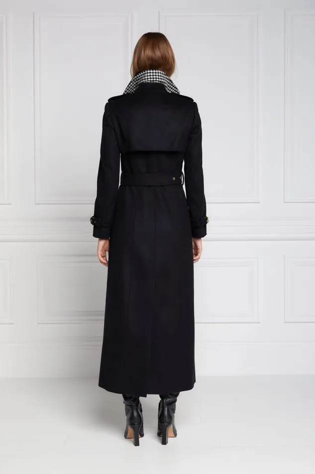 Women In Stock Tailoring Holland Cooper Full Length Marlborough Trench Coat Soft Black