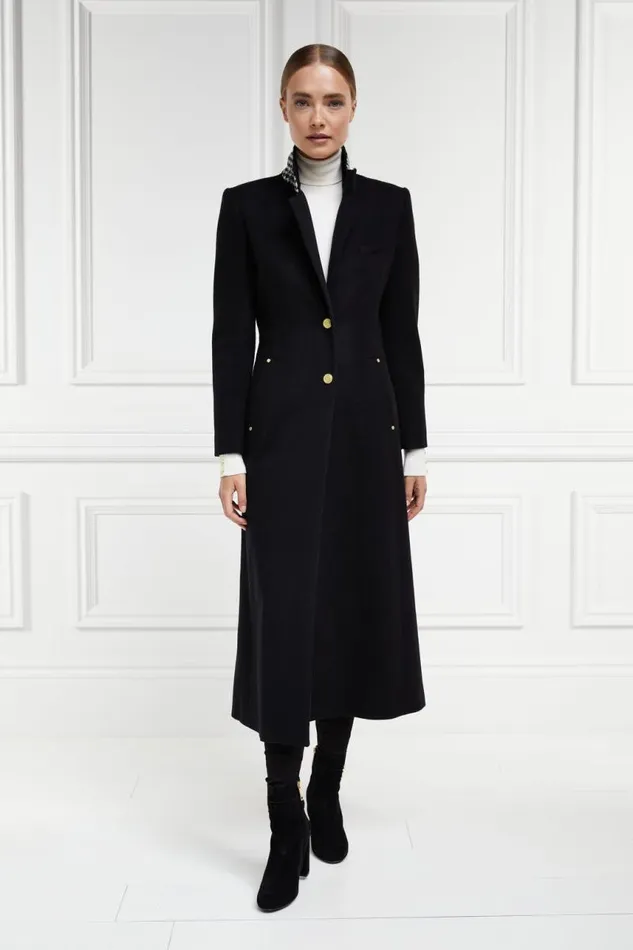 Women In Stock Tailoring Holland Cooper Full Length Regency Coat Soft Black