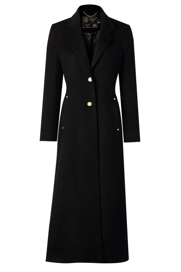 Women In Stock Tailoring Holland Cooper Full Length Regency Coat Soft Black