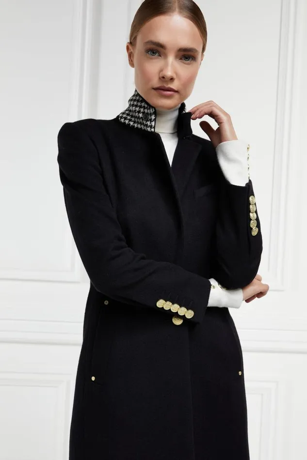Women In Stock Tailoring Holland Cooper Full Length Regency Coat Soft Black