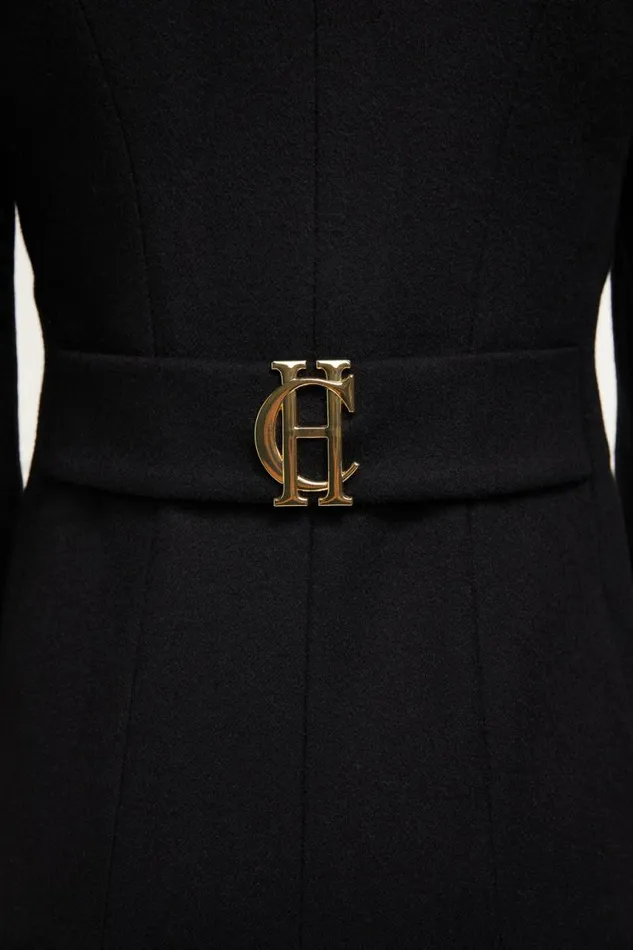 Women In Stock Tailoring Holland Cooper Full Length Regency Coat Soft Black