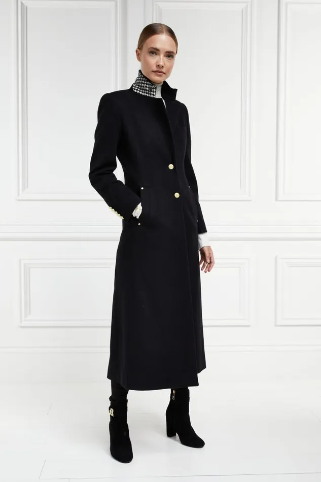 Women In Stock Tailoring Holland Cooper Full Length Regency Coat Soft Black