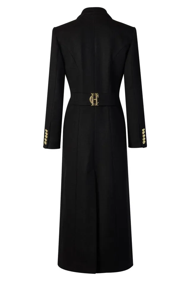 Women In Stock Tailoring Holland Cooper Full Length Regency Coat Soft Black